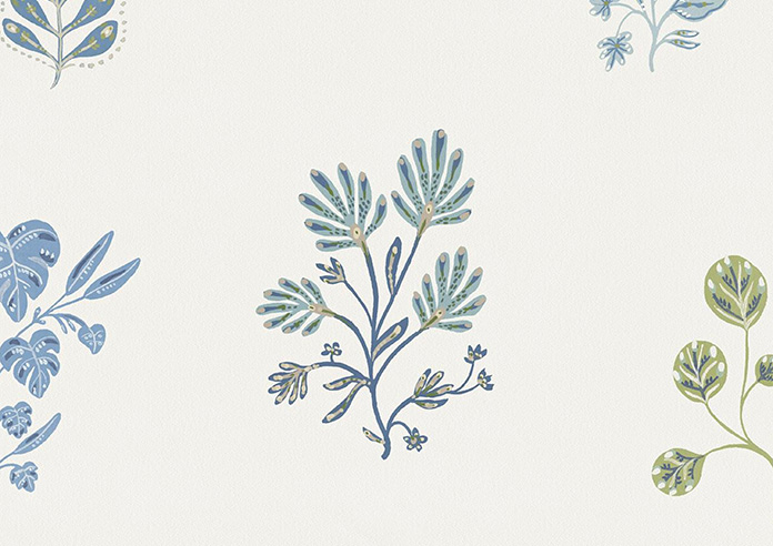 Botanical Velvet, River Blue - Twist&Fit Roman Blind - Image 7